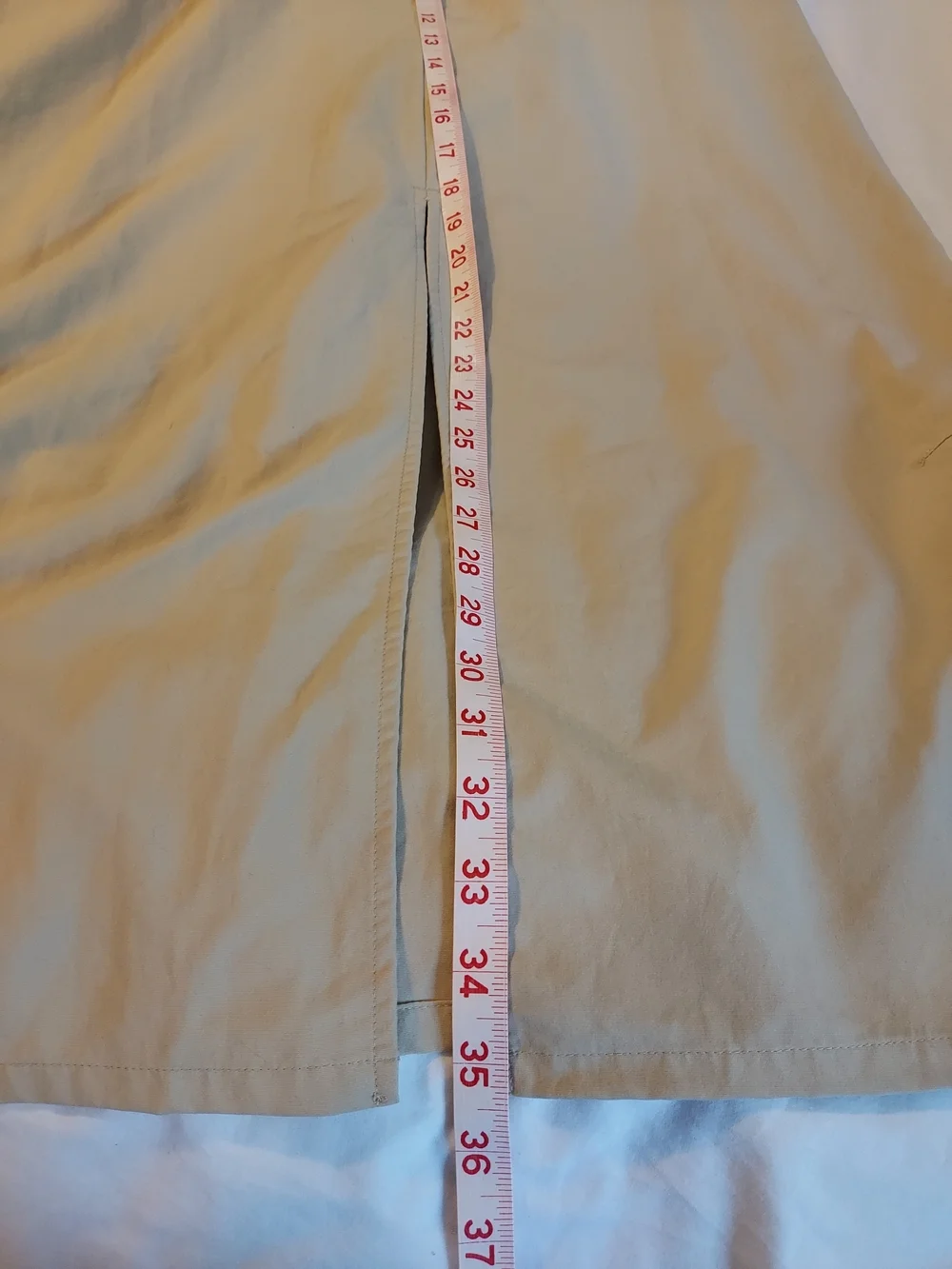 Patagonia Vintage Continental Cargo Maxi Skirt Tan Beige Front Slit Gorpcore 12